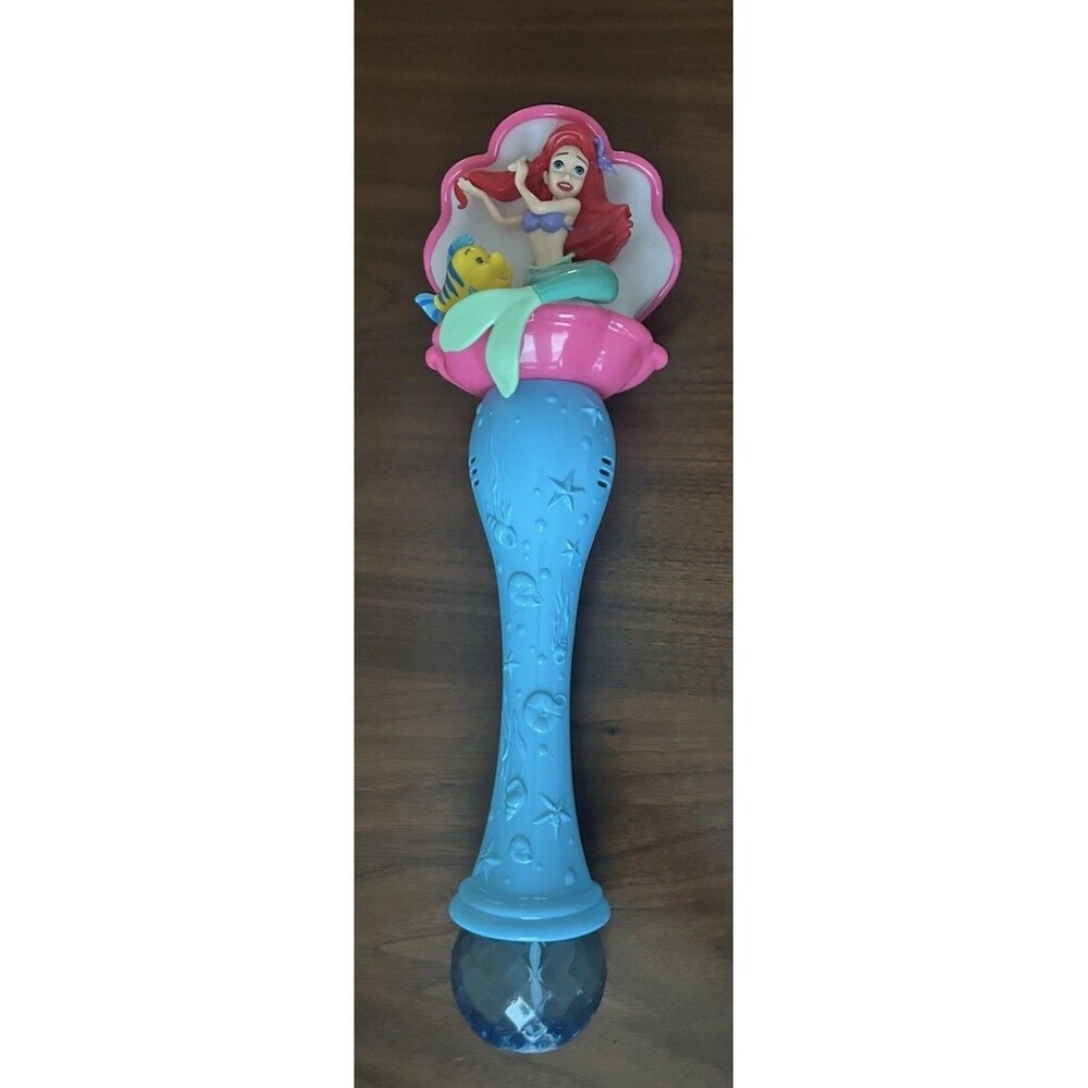 Disney The Little Mermaid Ariel & Flounder Light-Up Bubble Wand Toy